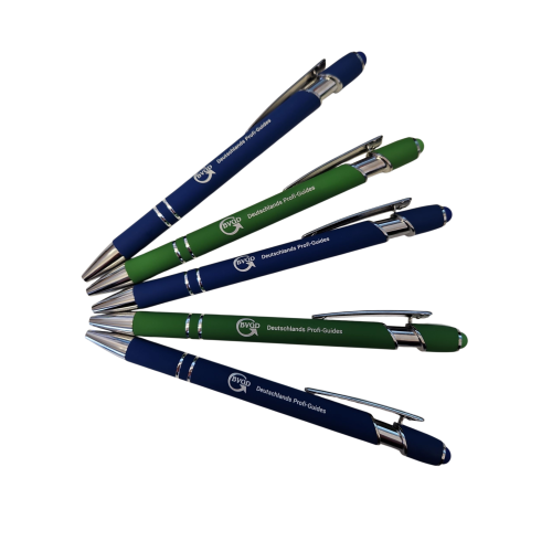 BVGD-Kugelschreiber 5 er Set blau und grün gemischt